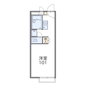 1K Apartment in Shirakibaru - Onojo-shi Floorplan