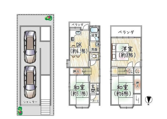 3DK House to Buy in Daito-shi Floorplan