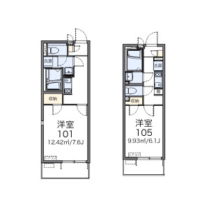 1K Apartment in Minamicho - Kawaguchi-shi Floorplan