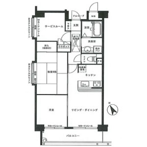 2SLDK Mansion in Shinkawadori - Kawasaki-shi Kawasaki-ku Floorplan