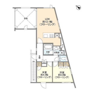 2LDK Mansion in Yoyogi - Shibuya-ku Floorplan