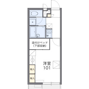 1K Apartment in Shimojono - Kitakyushu-shi Kokuraminami-ku Floorplan
