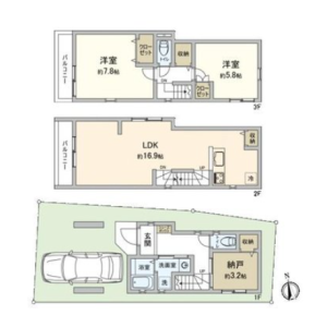 3LDK House in Okamura - Yokohama-shi Isogo-ku Floorplan