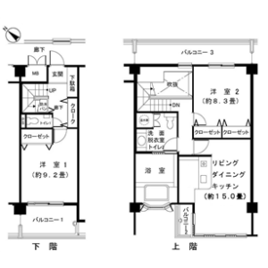 2LDK Mansion in Saiko - Minamitsuru-gun Fujikawaguchiko-machi Floorplan
