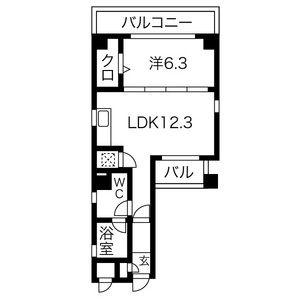 1LDK Mansion in Izumi - Nagoya-shi Higashi-ku Floorplan
