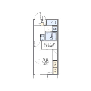 1K Apartment in Korimoto - Ichihara-shi Floorplan