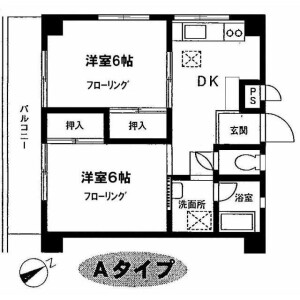 2DK Mansion in Seta - Setagaya-ku Floorplan