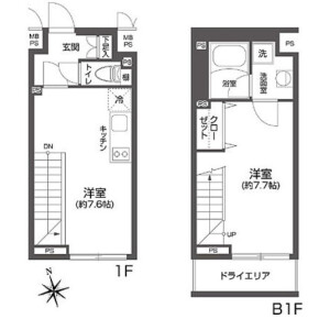 1LDK Mansion in Koenjiminami - Suginami-ku Floorplan