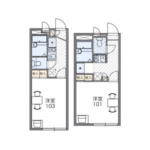1K Apartment in Gammichicho - Nagoya-shi Mizuho-ku Floorplan