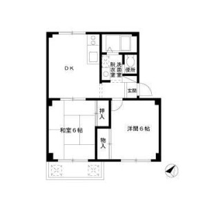 2DK Mansion in Iwado minami - Komae-shi Floorplan