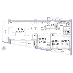 3LDK {building type} in Higashi - Shibuya-ku Floorplan