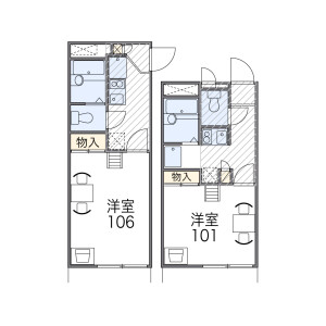 1K Apartment in Kandacho - Higashiosaka-shi Floorplan