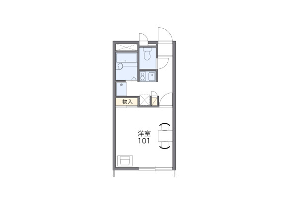 1K Apartment to Rent in Yachimata-shi Floorplan