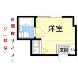 1R {building type} in Awaza - Osaka-shi Nishi-ku Floorplan