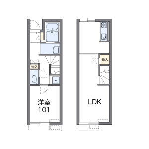 1LDK Apartment in Yobecho - Ashikaga-shi Floorplan