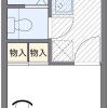 堺市北区出租中的1K公寓大厦 房屋布局