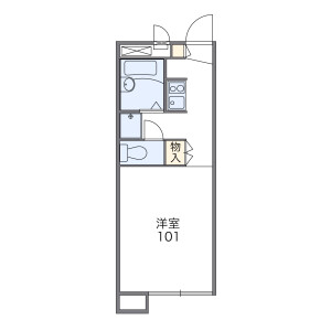 1K Apartment in Nishionuma - Sagamihara-shi Minami-ku Floorplan