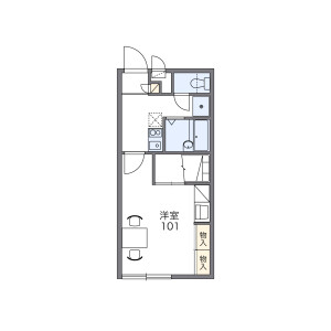 1K Mansion in Furujima - Naha-shi Floorplan