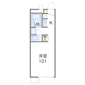 1K Mansion in Kamitobaminamikaikocho - Kyoto-shi Minami-ku Floorplan