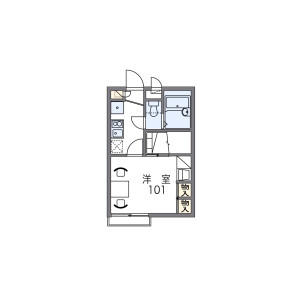 1K Apartment in Izuo - Osaka-shi Taisho-ku Floorplan