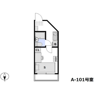 1K Apartment in Ebisu - Shibuya-ku Floorplan