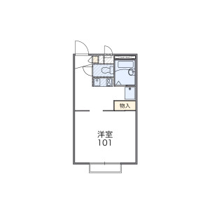 1K Apartment in Isawacho ichibe - Fuefuki-shi Floorplan