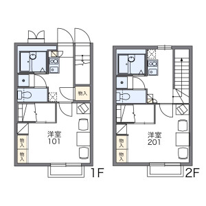 1K Apartment in Daianji nakamachi - Okayama-shi Kita-ku Floorplan