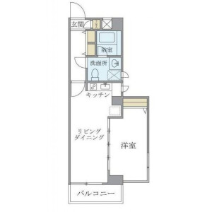 1LDK Mansion in Nakane - Meguro-ku Floorplan