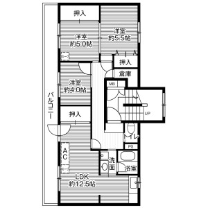3LDK Mansion in Otanoshike minami - Kushiro-shi Floorplan
