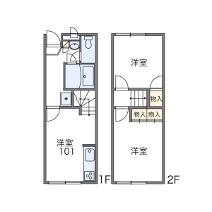 2DK Apartment in Besshiyo - Kashiba-shi Floorplan
