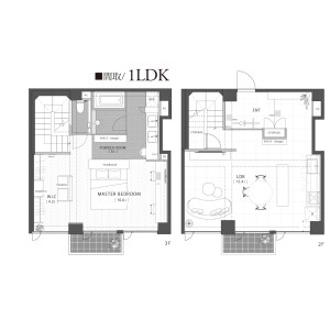 1LDK {building type} in Jingumae - Shibuya-ku Floorplan
