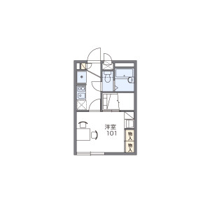 1K Apartment in Mogusa - Tama-shi Floorplan
