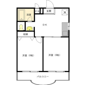 2DK Mansion in Seta - Setagaya-ku Floorplan