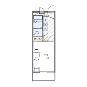 1K Mansion in Hiratacho - Hikone-shi Floorplan