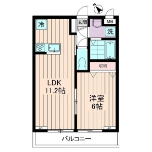 1LDK Apartment in Minamidaira - Hino-shi Floorplan