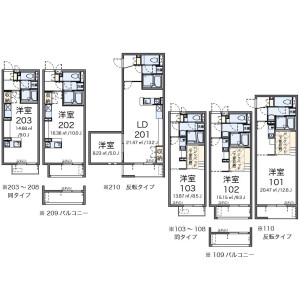 1R Apartment in Aobacho - Higashimurayama-shi Floorplan