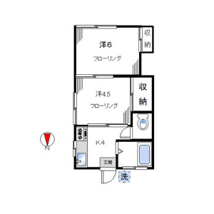 2K Apartment in Kamitakada - Nakano-ku Floorplan
