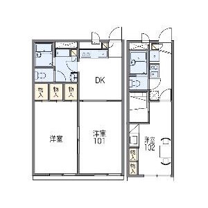 2DK Apartment in Deguchi - Hirakata-shi Floorplan