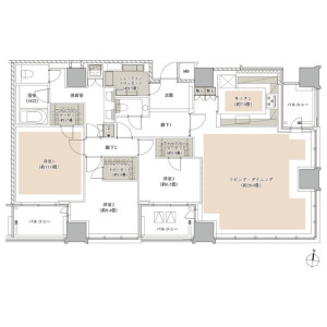 3LDK {building type} in Shirokane - Minato-ku Floorplan