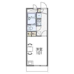 1K Apartment in Inadashimmachi - Higashiosaka-shi Floorplan