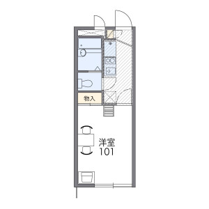 1K Apartment in Fujimicho - Higashimurayama-shi Floorplan