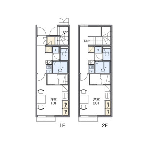 1K Apartment in Ujiie - Sakura-shi Floorplan