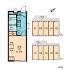 1K Apartment to Rent in Yokohama-shi Konan-ku Layout Drawing
