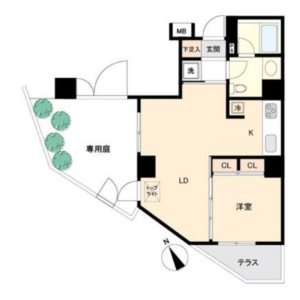 1LDK Mansion in Motoyoyogicho - Shibuya-ku Floorplan