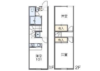 2DK Apartment to Rent in Hiki-gun Namegawa-machi Floorplan