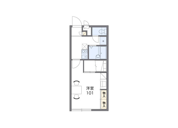 1K Apartment to Rent in Dazaifu-shi Floorplan