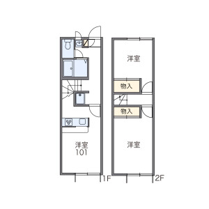 2DK Apartment in Hanazono - Kumamoto-shi Floorplan