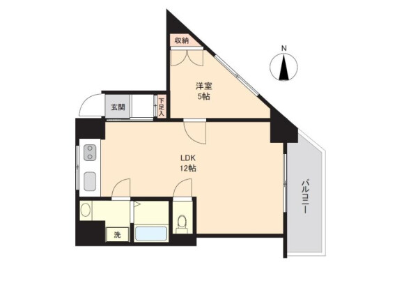 2DK Apartment to Buy in Sumida-ku Floorplan