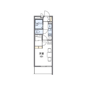 1K Mansion in Fukudenakajima - Iwata-shi Floorplan