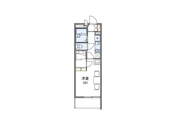 1K Apartment to Rent in Iwata-shi Floorplan